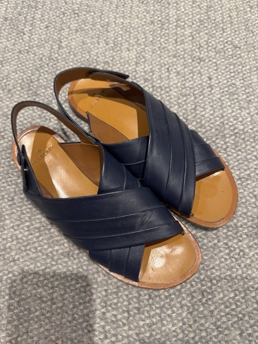 Mulberry navy leather sandals - leather,