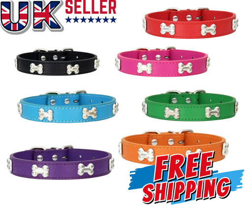 Durable leather dog collar - leather,