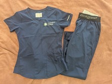 Carshalton College Skechers Beauty Uniform Scrub Navy Blue Tunic + Trousers S
