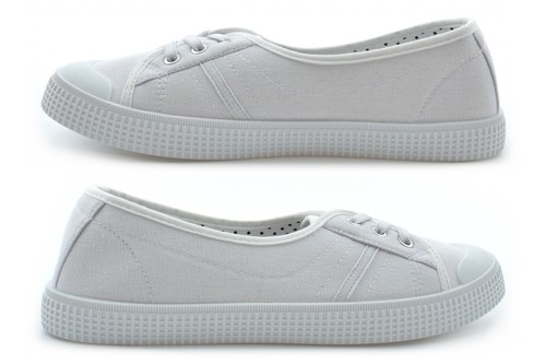 All white canvas shoes - canvas,