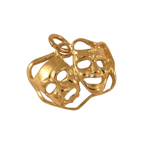 9ct gold comedy tragedy - 9ct,