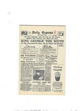 Daily Express Miniature Newspaper Reprint The King's Abdication 1936 (24 pages)