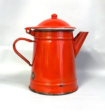 Vintage red and - white, enameled