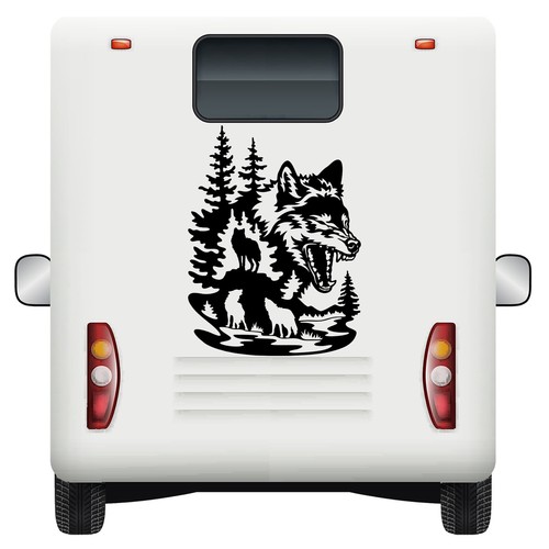 Car stickers wildlife wolf - wildlife,