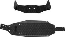 INJORA Carbon Fiber Rear Wing Carbon Fiber Chassis for 1/24 Buggy Losi Micro-B
