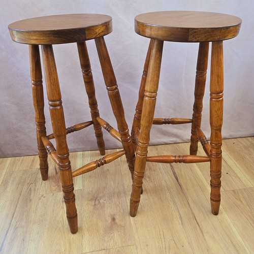 Pair vintage oak elm - oak,