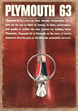 PLYMOUTH 63 LF USA Car Sales Brochure 1963 #81-505-3016 Fury SAVOY Belvedere