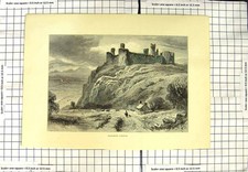 Original Old Antique Print