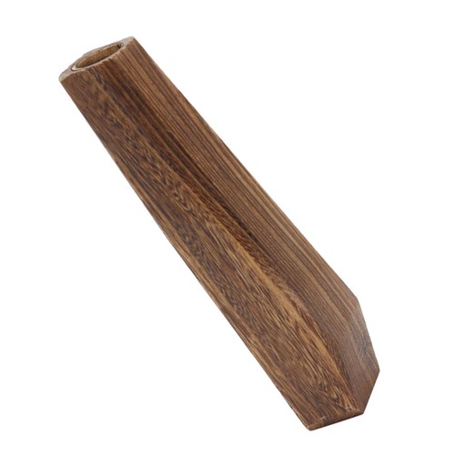 Natural wood vase tall - vase,