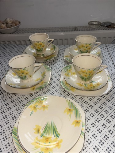 Vintage art deco cup saucer - 4,