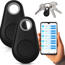 2-Pack Bluetooth GPS Tracker Wireless Key Finder & Valuables Anti-Lost Alarm Tag