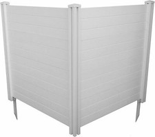 Outdoor Garbage Can Enclosure Privacy Fence Nook Cubby Vinyl Screen Wall Block