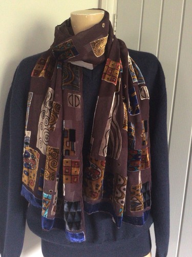 Ladies silk velvet devore