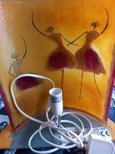 Heavy unusual glass table lamp