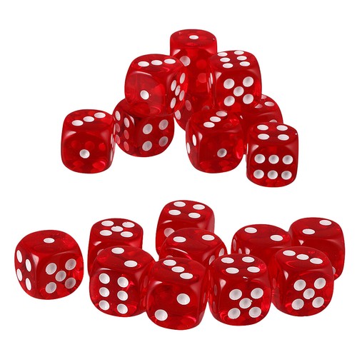 20x red six sided - d6, dice