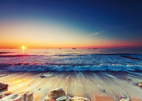 Beautiful calming sunset beach - calming,