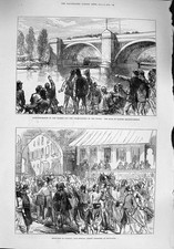 Old Antique Print 1876 Turkey