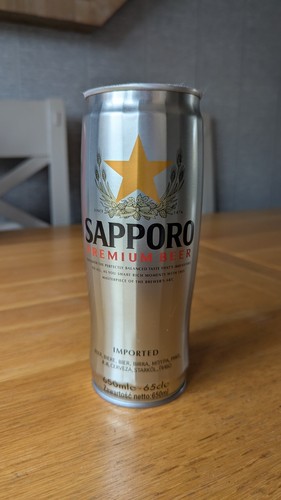 Sapporo beer can - sapporo, drink