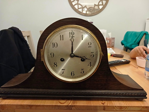 Wooden mantel clock mechanical - mantel,