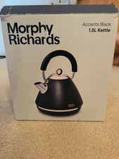 Morphy Richards Accents Black & Gold 1.5L 3KW Pyramid Kettle 102047