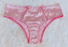Pink Ruched Bum Glossy Silky