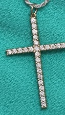 18ct Gold, .70ct (Vs - G-h) Diamond Cross