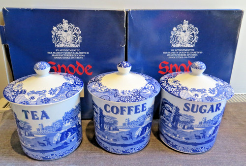 Three spode blue italian - three, tea
