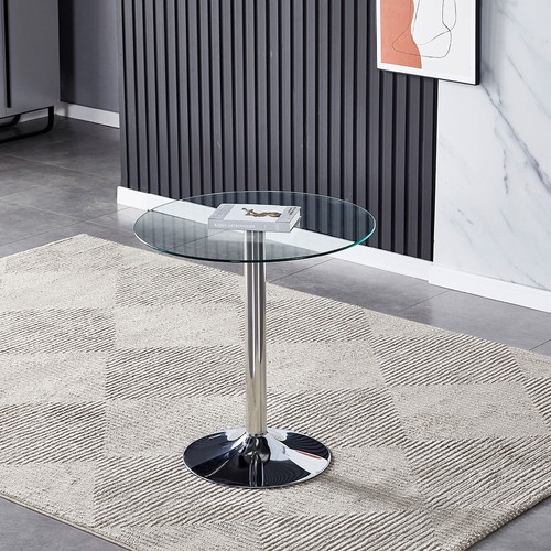 Dining round table tempered - table,