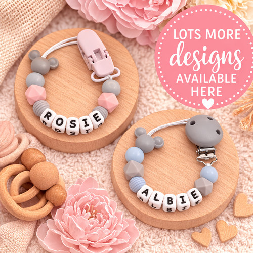 Personalised baby dummy clip - baby,