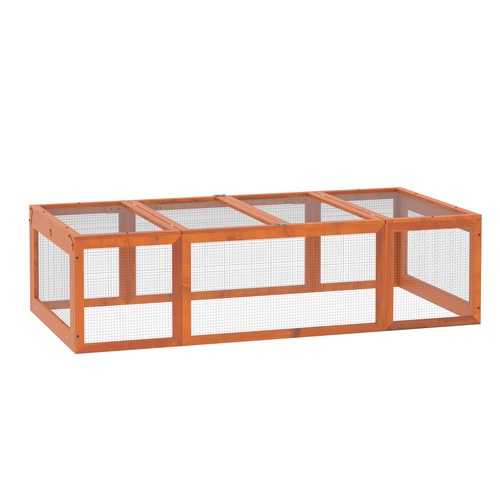 Large wood rabbit hutch - hutch, small