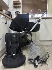 Bugaboo Bee5 Travel System-Bee6 Bassinet-Black- Raincover - From Newborn