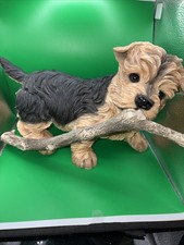 Large Leonardo Yorkshire Terrier Dog with Stick 12 Long - VGC Retro Decor Gift