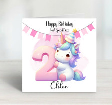 Personalised 2nd Birthday Card