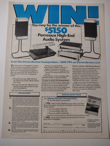 Stereo review sweepstakes - stereo,