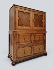 VINTAGE ANTIQUE OAK TALLBOY