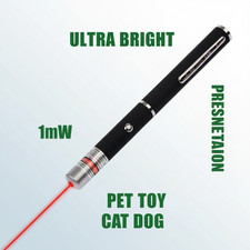 Red Laser Pointer Pen 1mW High Power Pet Toy for Cats Dogs Presentation Tool