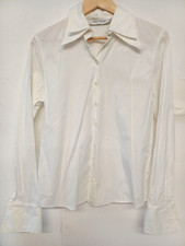 Anne Fontaine Double Collared Blouse Shirt Womens EU 42 Size 10 Wide Cuffs