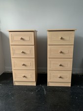 Modern4 Drawer Bedside Wood
