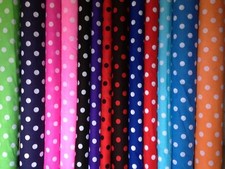 Spotted polka dot polycotton
