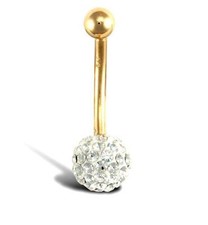 Belly bar 9ct gold - bar,