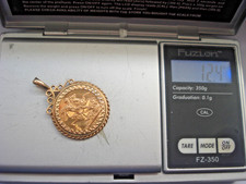 ATTRACTIVE 22ct GOLD FULL SOVEREIGN COIN IN 9ct GOLD PENDANT