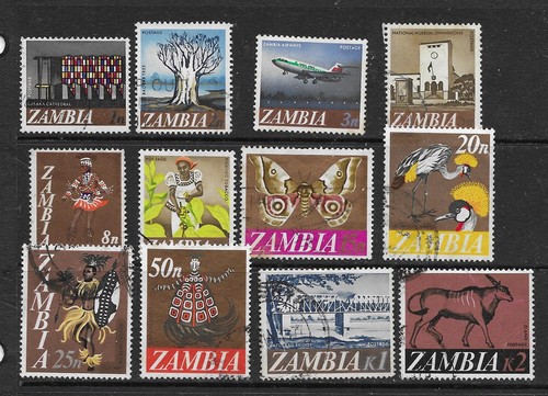 Zambia 1968 definitives - 1968, f/u