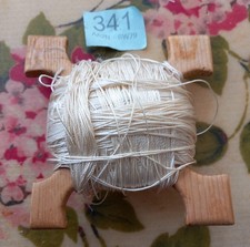 Large Wooden Lacemaking Bobbin With Threads