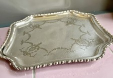 Antique Silver Plated Cake Tray 