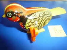 VINTAGE TIN CLOCKWORK BIRD TOY WIND UP   Av