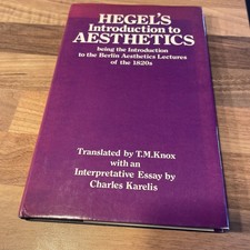 HEGEL’S introduction To Aesthetics/ T.M. Knox & Charles Karelis 1979 HB
