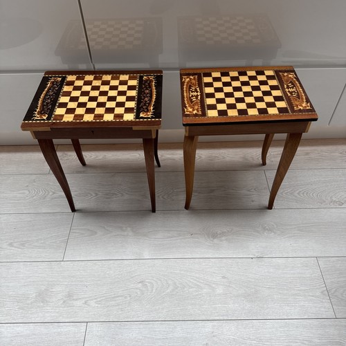 Vintage music box chess tables - vintage,