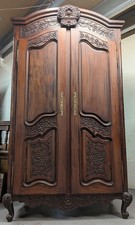 Huge French Neo Victorian Carved Wardrobe