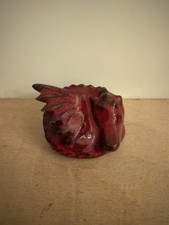 Bangor Pottery Red Ceramic Welsh Dragon 1990 Cynnyrch Cymru Made in Wales