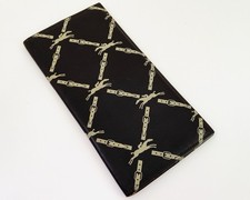 Vintage Longchamp Paris Wallet Brown Leather Horse & Belt Print Travel Wallet